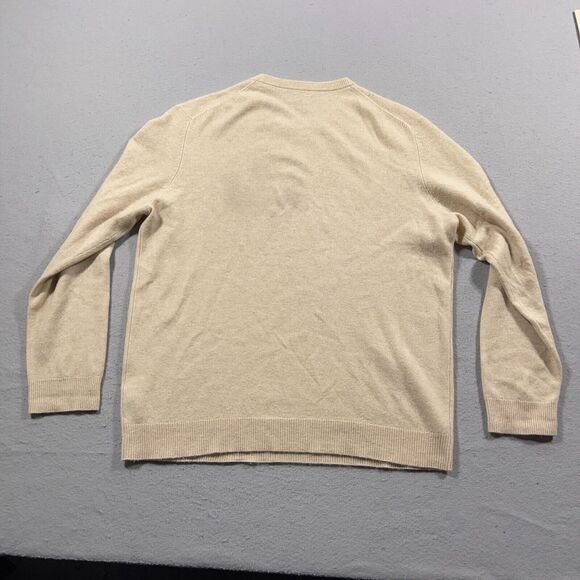 Club Room Luxury Cashmere Sweater Mens XL Beige Preppy Casual Office Work - Picture 8 of 9